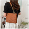 Ladies Fashion Large Capacity Chain Bag Retro Square Tote Bag Diamond Texture Shoulder Crossbody Daily Hundred Underarm Handbag