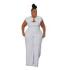 Plus Size Women Clothes Jumpsuit Summer Clothes Black Urban Leisure Bodysuit New 2024 Wide Leg Jumpsuit Wholesale Dropshipping