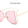 2024 Half Frame Brand Designer Glasses Women Square Pearl Famous Sunglasses Female Fashion Oversized Clear Pink Eyewear Ladies