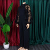 Elegant Jumpsuits for Women Luxury Round Neck Full Sleeve Belt Waisted High Waisted Straight Female Birthday Party Celebrate New