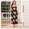 XL-5XL Big Size Sexy Suspender Nightdress Sleepwear Lingerie Summer Women Nightgown Loose Silky Satin Dressing Gown Loungewear