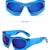 Cool Exaggerated Glasses Future Science And Technology Sense Skiing Big Frame Sunglasses Dazzling Men And Womean