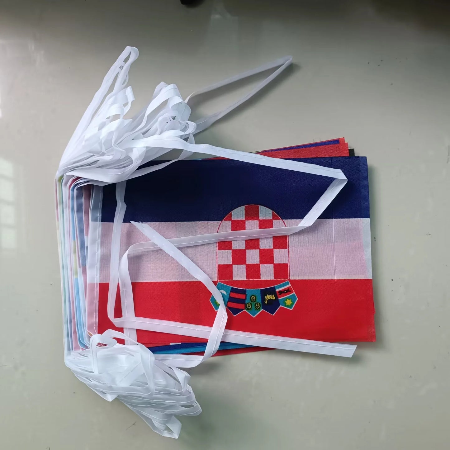 2026 14x21cm   48pcs  Country Flag NEW Football  Countries Flag Bunting National String Banner Event Garlands decoration