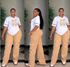 2 Piece Women Set Dashiki African Clothes Summer Autumn New Fashion Short Sleeve Top And Pants Suit Party Lady Matching Sets