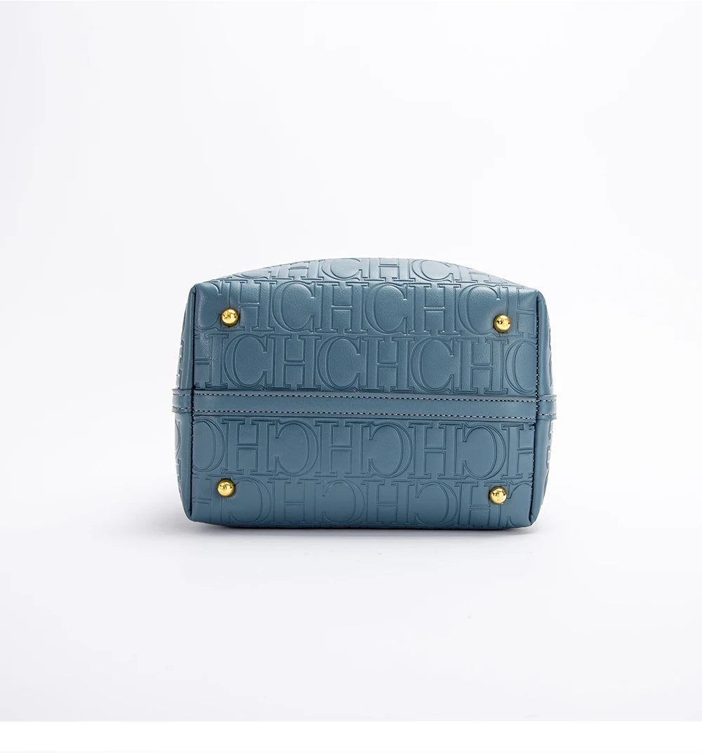 Seasonal New Solid Color Minimalist Women's Handbag Metal Buckle Accessories Exquisite and Versatile