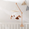 Baby Crib Mobile Bed Bell Rattle Toys Wooden Crochet Stars Pendant Bed Bell Toys Newborn Comfort Crib Bracket Hanging Toys Gifts