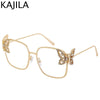 Oversized Square Sunglasses Women Rhinestone Butterfly Frame Sun Glasses 2025 Luxury Brand UV400 Protection Eyewear For Ladies