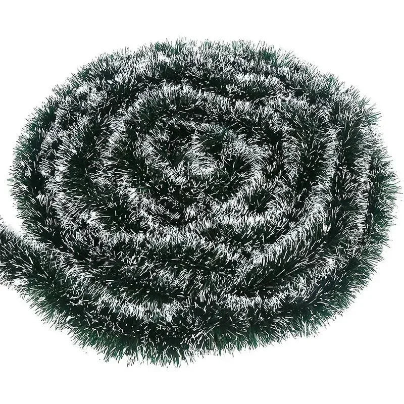 Christmas Tinsel Ribbons Garland Green Cane Wreath Xmas Tree Hanging Pendent Ornaments Wedding Party Supplies Home Decor