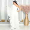 Sexy Chic Women One Shoulder Jumpsuit Chiffon Long Sleeve Prom Party Clothes Designer One Piece Ruffles Rompers 2023