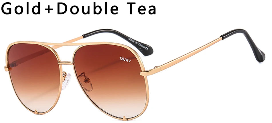 Quay Sunglasses Women Brand Designer Mirror Pilot HIGH KEY Sunglasses UV400 Women's Eyewear Ladies Shades Female
