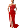 Sequin Dress for Women Sleeveless Mid-length Evening Dress Elegant Chest Wrapping Summer Dress Casual Sexy Party Dresses Vestido