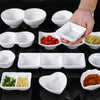 White Melamine Dipping Saucer Soy Vinegar Saucer Japanese Tableware Kitchen Seasoning Dish Scallion Garlic Plate for Restaurant