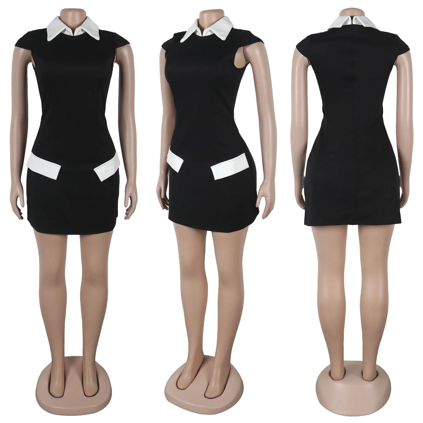 Ladies Streetwear Sleeveless Bodycon Dress 2024 Summer Autumn Women Mini Dresses Women Sweatshirts White Black Dress Clothing
