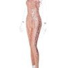 Dulzura Jumpsuit Backless Cross Straps Sexy Shinning Vocation 2024 Spring Summer For Women'S Clothing Party Clubwear