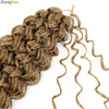 Beach Curl Crochet Hair Gogo Curl Crochet Hair 18 Inch Ombre Brown Blonde Bug Ginger T30 Synthetic Deep Wave Twist Crochet Braid