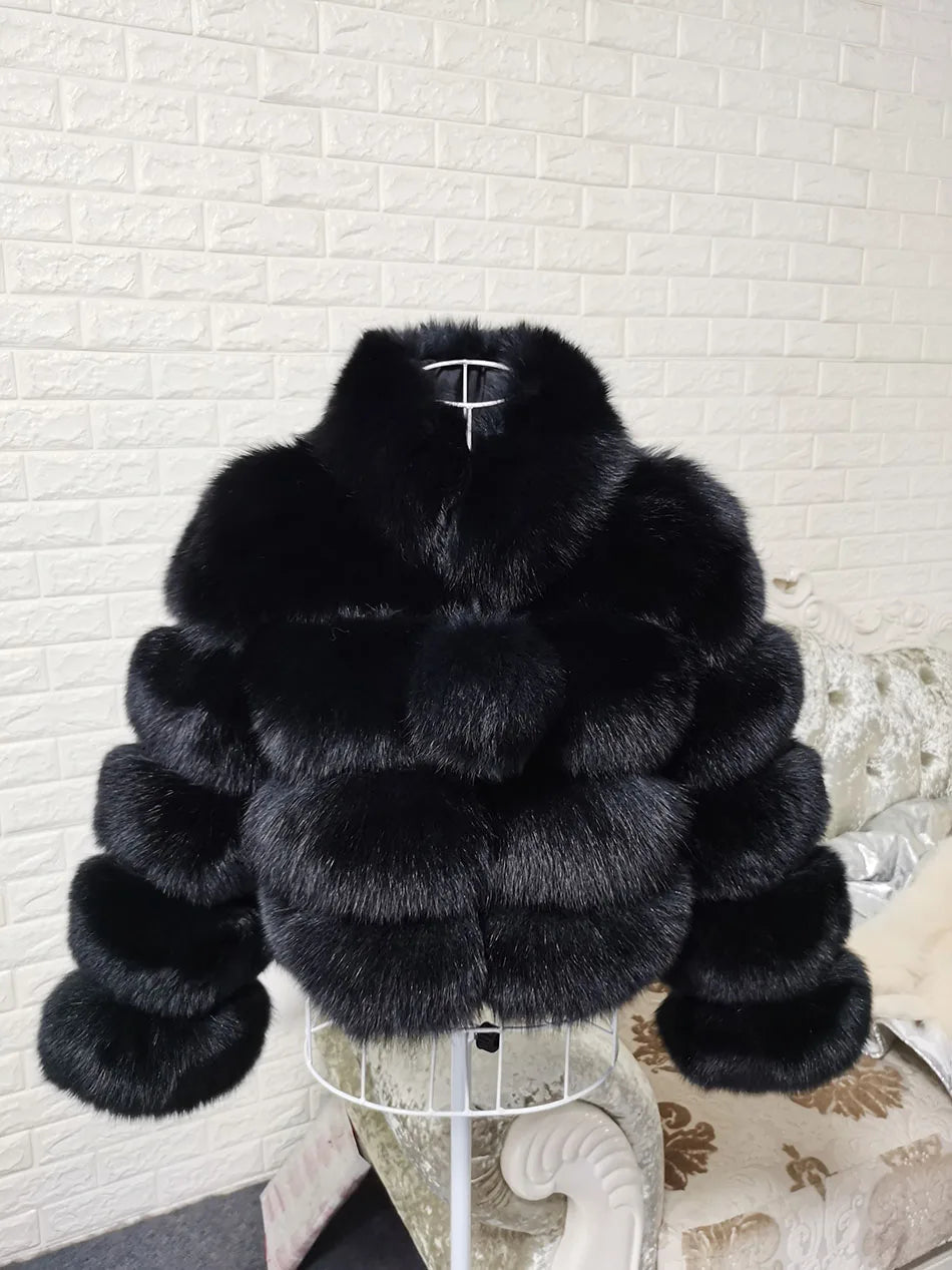 2025 MAOMAOKONG Natural Real Fox Fur Coat Women Winter Long Sleeve Luxury Raccoon Fur Jackets Thick Top Female Furry Coat Vest