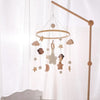Baby Crib Mobile Bed Bell Rattle Toys Wooden Crochet Stars Pendant Bed Bell Toys Newborn Comfort Crib Bracket Hanging Toys Gifts
