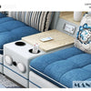 MINGDIBAO Nordic Fabric Sofa Set with Bluetooth Speaker & USB - Modern Living Room Modular Sofas Big U Shape Corner Cloth Couch