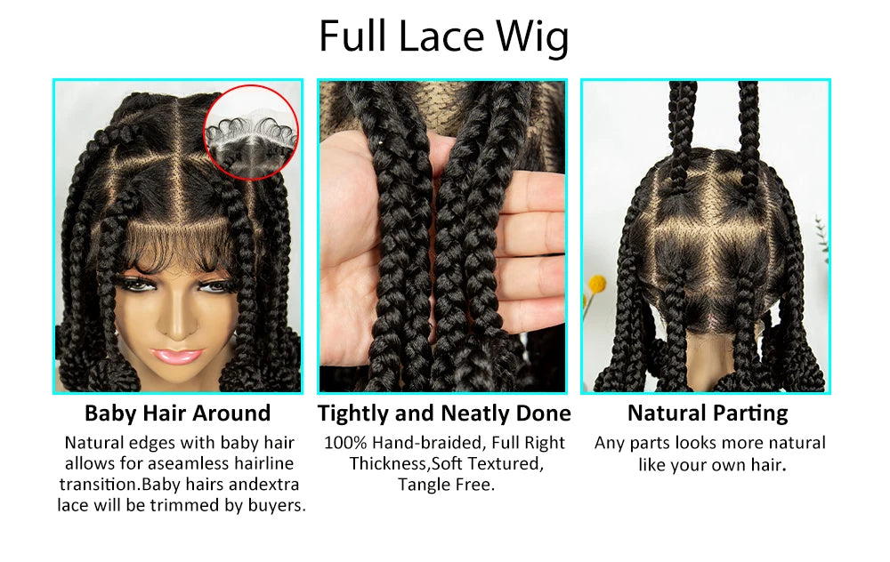 Kima Koroba Braided Wigs Full Lace knotless Jumbo Box Braided Wigs for Africa Women