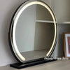 Vanity Mirror with Lights LED Round Makeup Mirror for Bedroom with 15X Magnification Smart Touch Dimmable 3 Modes 360° Rotation
