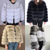 Maomaokong 2025 Natural Real Fox Fur Coat Women Winter Warm Luxury Fur Jacket Detachable Long Sleeves Female Vest Furry Coats