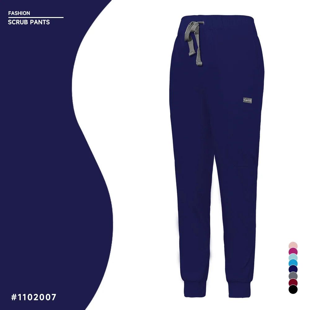 Unisex Jogger Pants Dentist Pants Solid Color Beauty Salon Nursing Men Jogging Pants Spa Uniform Pants Pet Medical Doctor Scrub