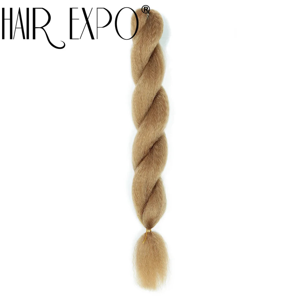 26Inch Vixen Crochet Bulk Hair Synthetic Jumbo Braids Fluffy Yaki Straight Crochet Hair Afro Kinky Curly Braiding Hair Extension