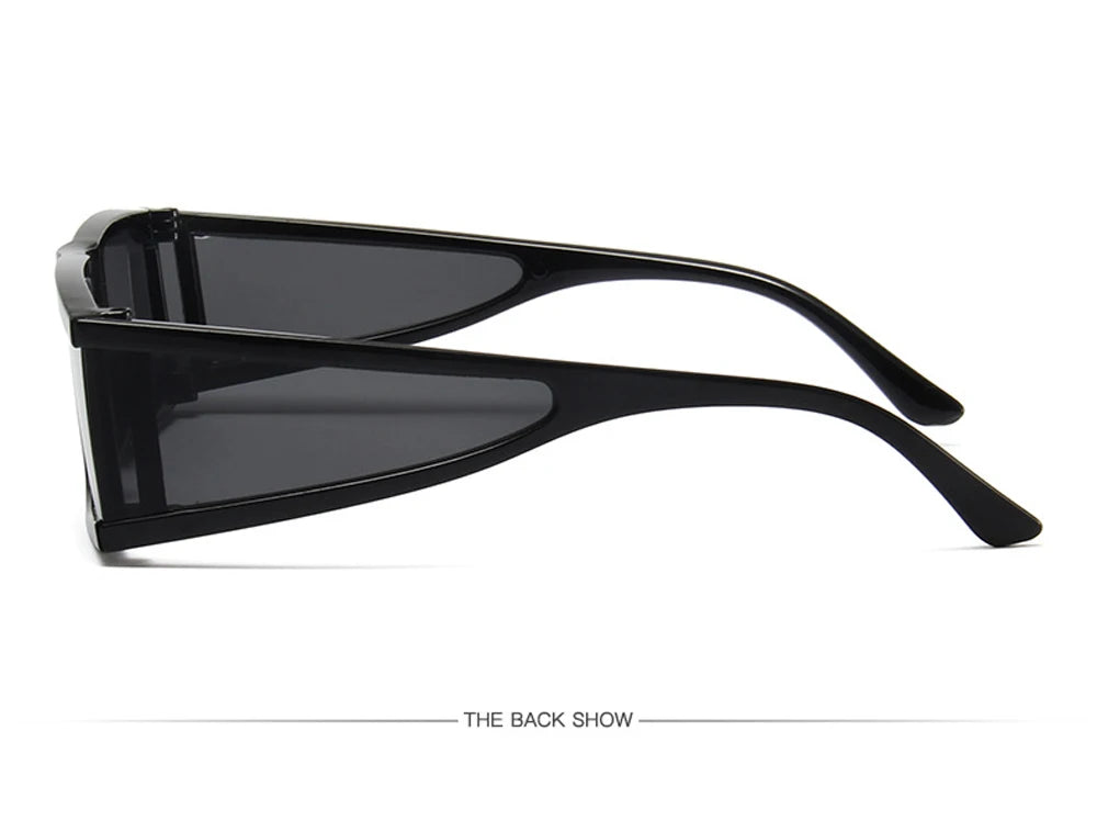 Retro Fashion Punk Square Sunglasses For Women Men Ins Popular Small Frame Silver Sun Glasses Trending Shades UV400 Ladies Eye