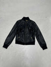 Street style waist cinched short stand up collar PU leather spicy girl zipper cardigan casual jacket