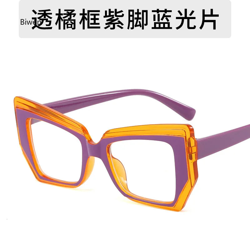 New Clear Thick Frame Eyewear Anti Blue Light Blocking Glasses Square Optical Eyeglasses For Women eye glasses for men