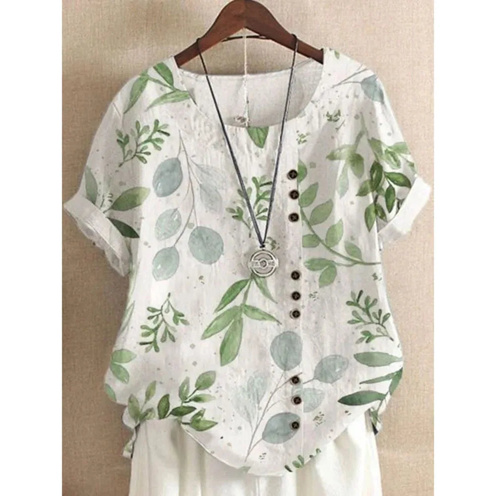 Summer Short Sleeve T-shirts Woman Camisetas Fashion Tops Tee Print Loose Tshirt Ladies Casual Blusas T Shirt Women Clothes