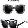 Glitter Women Sunglasses Brand Design Flash Square Shades Mirror Female Sun Glasses Bezel Bling Rhinestones