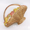 The New Diamond-Encrusted Dinner Baskets Bag Women's Handbag Cross-Body Evening Clutch Flower Elegant Bags Vintage Crystal Bags