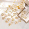 RAKOL Exquisite Copper Gold-plated Zircon Pendant American Minimalist Collarbone Chain 26 A-Z Balloon Letter Necklace For Women