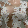 Sexy Crystal High Stretch Bodycon Long sleeve Jumpsuit Women Celebrate Nightclub Party club Performance Costume Stage Wear