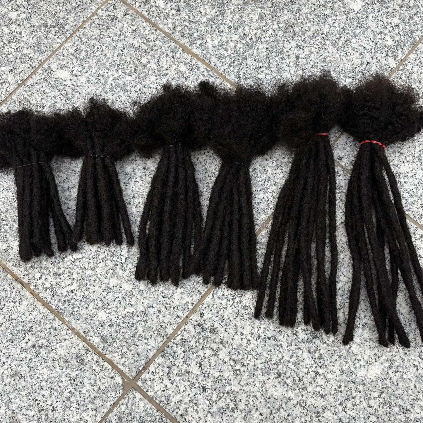 0.6cm 4-8Inch Regular Loc Extension Human Hair 50 Strands Full Handmade 100% Human Hair Dreadlock Extensions for Men Women