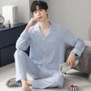 Autumn Pajamas Sets Men Long Sleeve Modal Cotton Thin Teenage Boys' Large Size Spring Outwear Home Cloth Suit Sleepwear Male