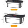 Stainless Steel Camping Lunch Box Sealed Leak-proof Bento Box Microwave Suitable Large Capacity Refrigerator Freezer Storage Box