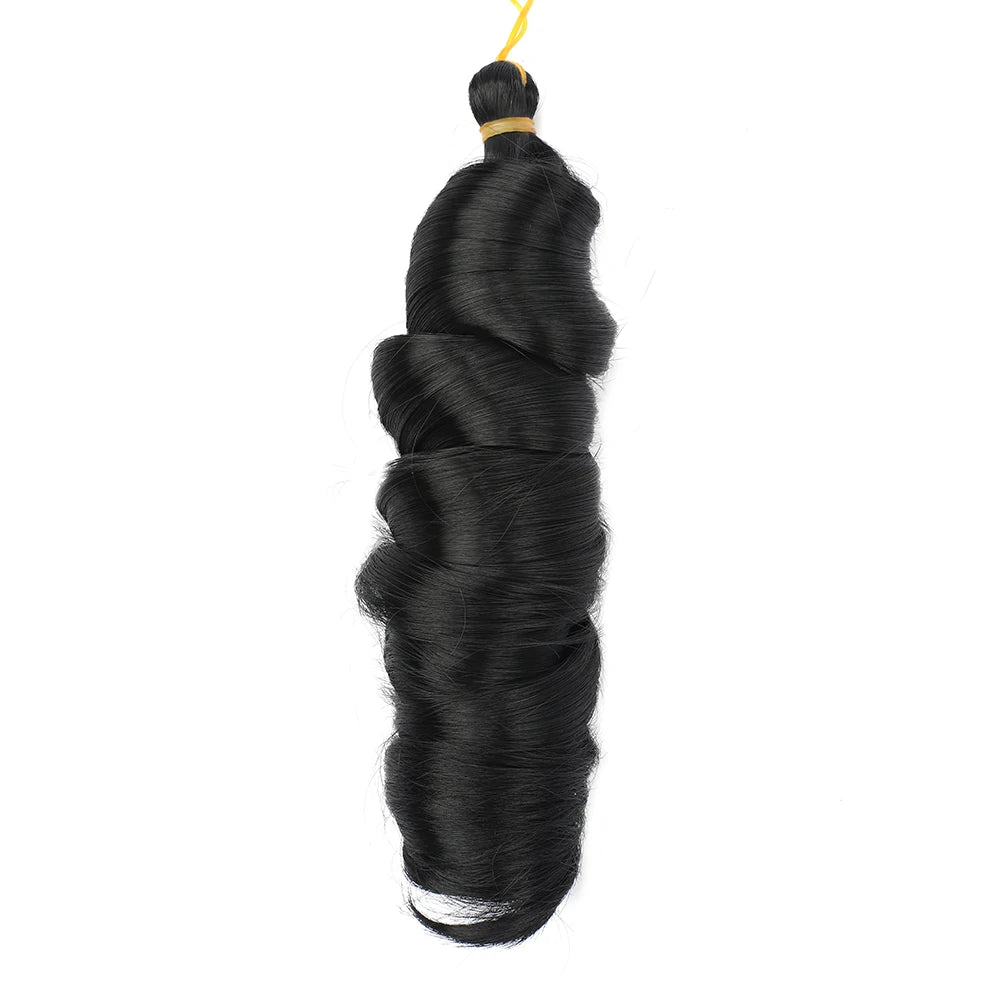 French Curls Braiding Hair Extensions Synthetic Hair Loose Wave Spiral Curl Braids High Temperature Ombre Pre Stretched Hair