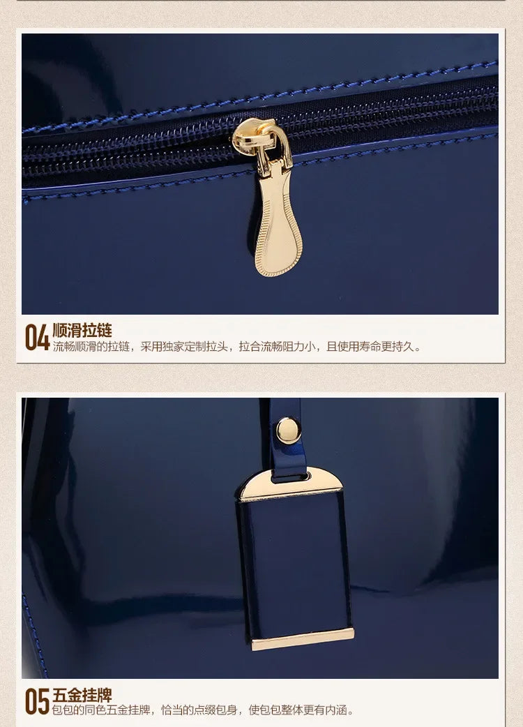 New European and American Fashion Foreign Trade Women'sShoulder Wedding Bag with Bright Surface Shoulder Handheld Bride Bag