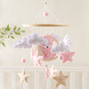 Baby Crib Mobile Rattle Toy 0-12Months Infant Soft Felt Teddy Velvet Pink Bear Bed Bell Hanging Toy Holder Bracket Crib Girl Toy