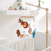 Baby Crib Mobile Rattle Toy 0-12Months Infant Soft Felt Teddy Velvet Pink Bear Bed Bell Hanging Toy Holder Bracket Crib Girl Toy