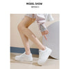 2025 New spring shoes for women green trainers platform lace up sneakers woman hip hop chunky sports shoes faux leather sneaker