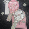 1pc AB/Clear Mixed Crystal Summer Hand Fan,Bling Sparkle Stunning Girls' Photography Party Accessoriess