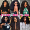 Half Wig Human Hair Wigs 200% Half Wig Kinky Curly Human Hair Wigs 3 In 1 Invisible Hairline Wear Go With Drawstring Seamless