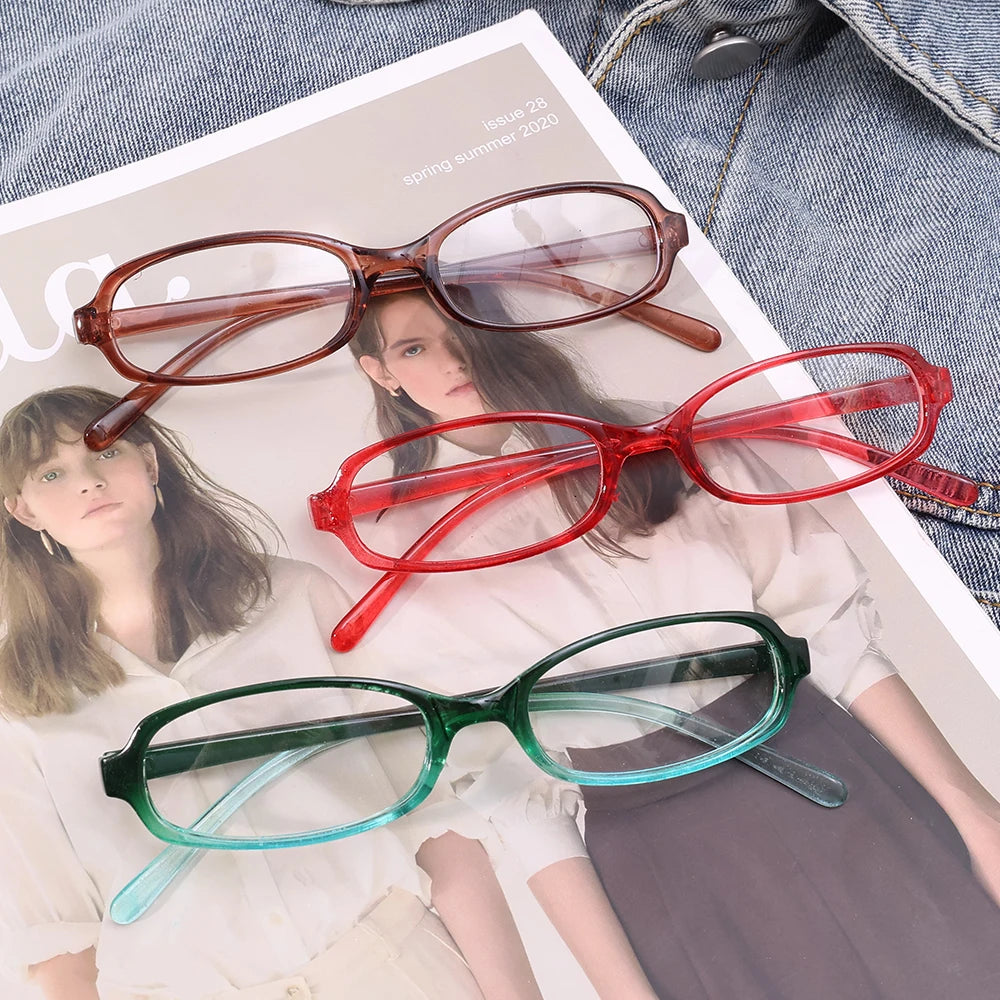 New Y2K Style Retro Blue Green Square Small Frame Glasses Frame Women's Anti Blue Light Glasses 2024 Fashion Eyeglasses Frame