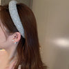 Luxury Inlaid Rhinestone HairBands for Women Korean Fashion Hair Pressure Headband Small Pearl Wedding Hair Jewelry