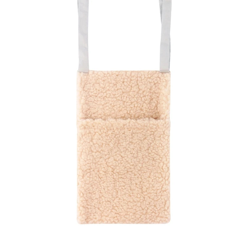 New Thick Plush Baby Crib Hanging Storage Bag Portable Double Pockets Newborn Cot Toy Organizer Bag Bed Headboard Storage Pouch