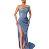 Sequin Dress for Women Sleeveless Mid-length Evening Dress Elegant Chest Wrapping Summer Dress Casual Sexy Party Dresses Vestido