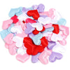 50/100Pcs Padded Fabric Throwing Petals Love Heart Table Table Bed Heart Petals Wedding Valentine Decoration